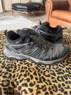 Salomon X Ultra 3 Low Trail Running Shoes Mens 10 Blk/Grey Gore-Tex Contragrip